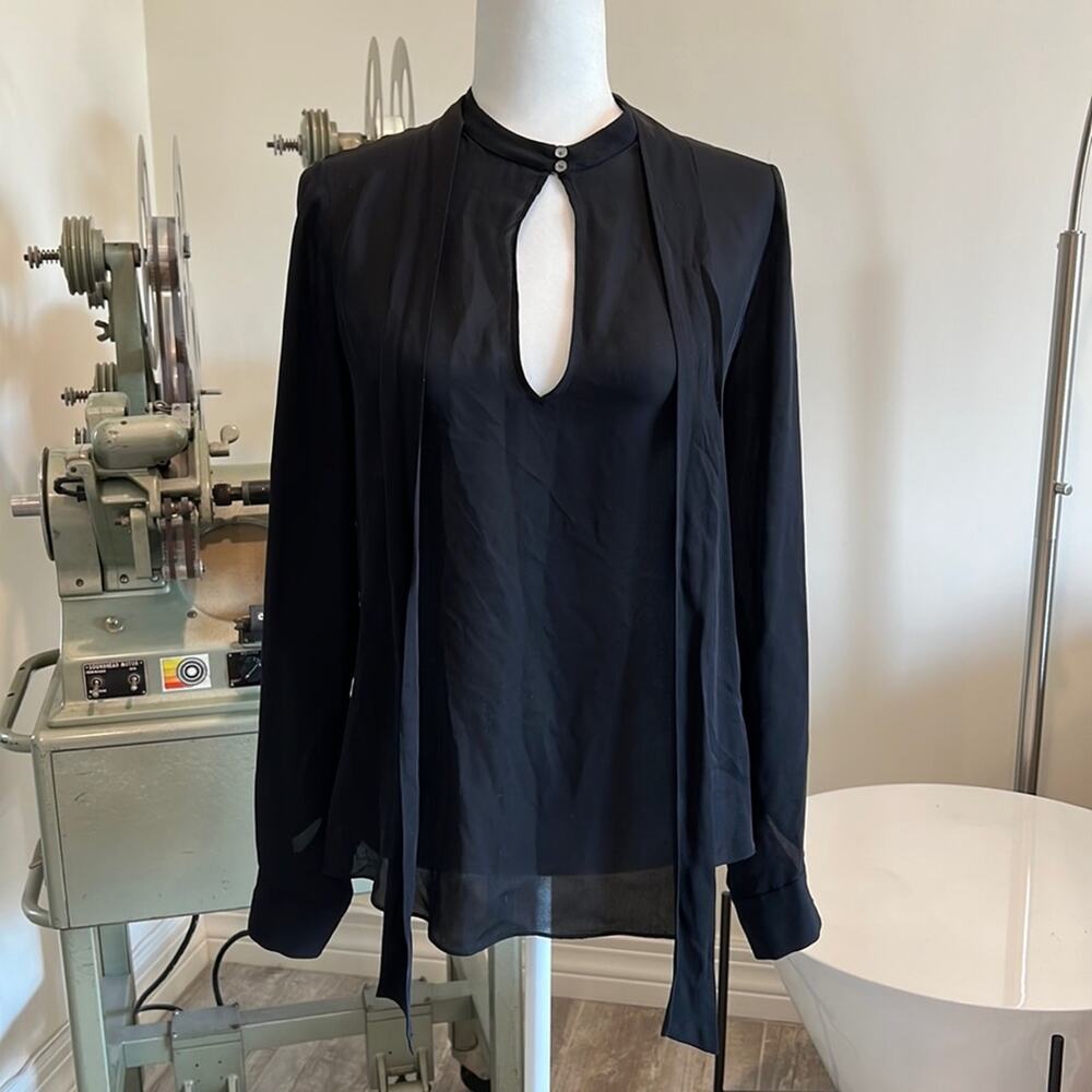 Elizabeth & James Black Silk Blouse - Size M